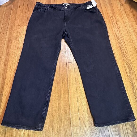 Abercrombie & Fitch Jeans Womens Sz 37/24R Black 90's Relaxed High-Rise NWT FLAW - Picture 2 of 9